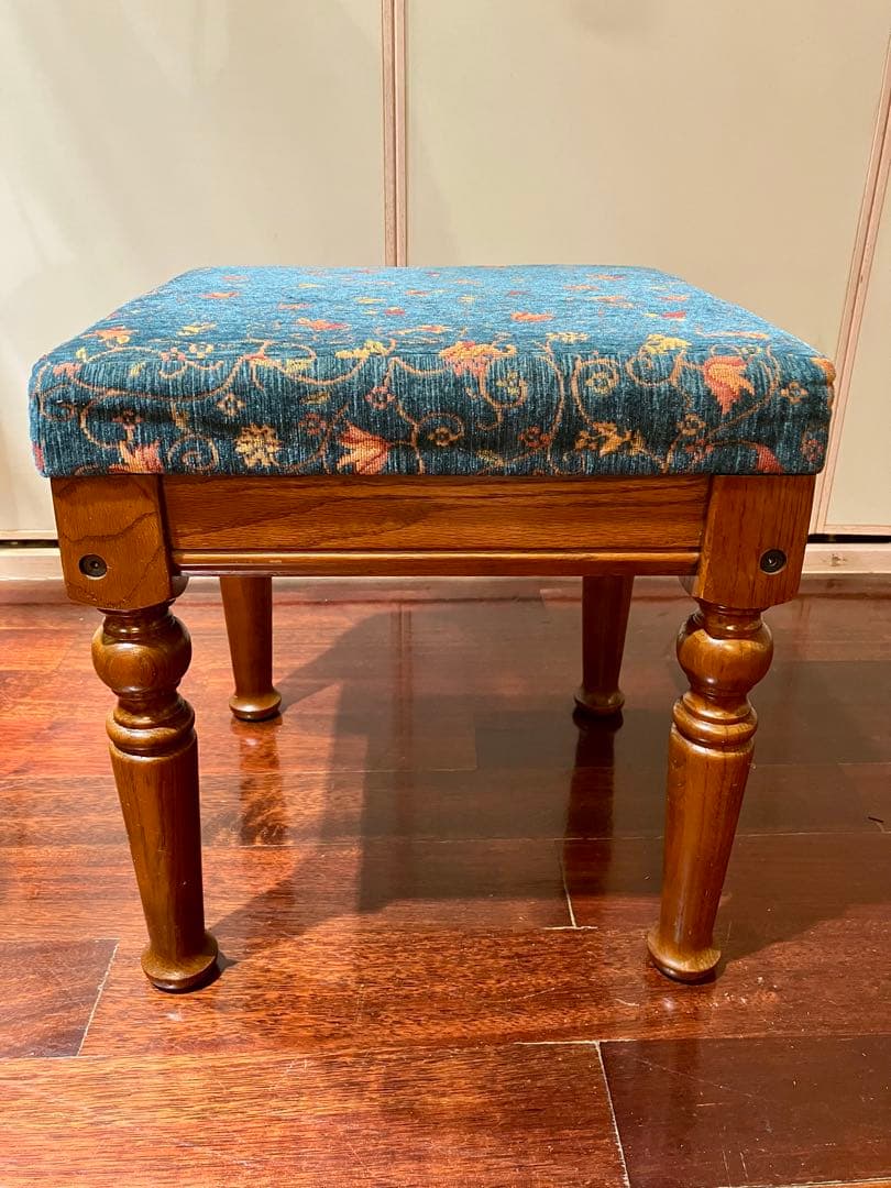 カントリーハウス 英国カントリー オーク材スツール 布張り 三越ブルージュ