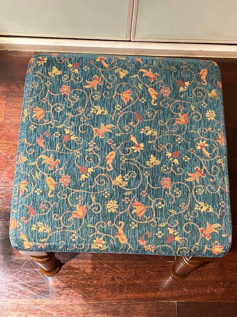 カントリーハウス 英国カントリー オーク材スツール 布張り 三越ブルージュ