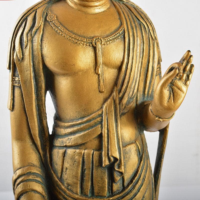 北村西望作銅塗金聖観世音菩薩像仏像重さ約3kg共箱DR5788B