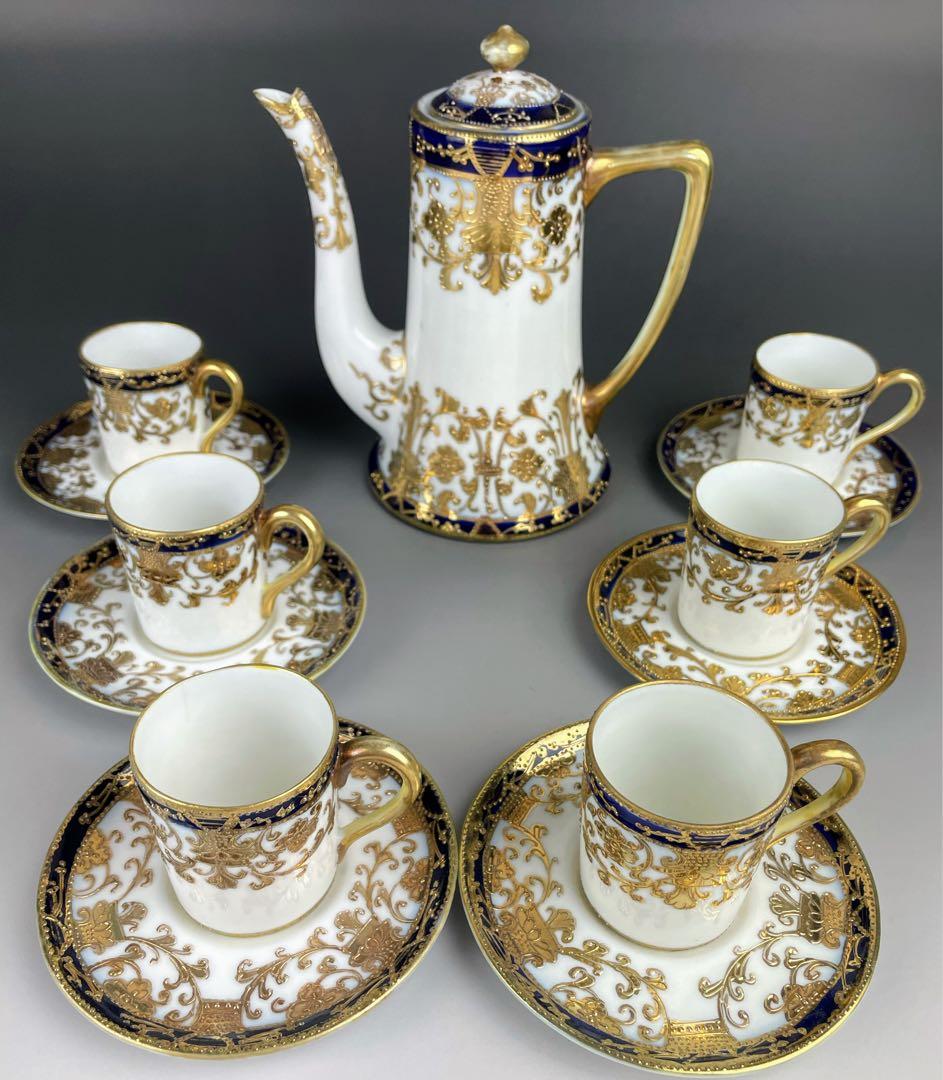 専用】オールノリタケ デミタスセット ティーポット カップ ソーサー2