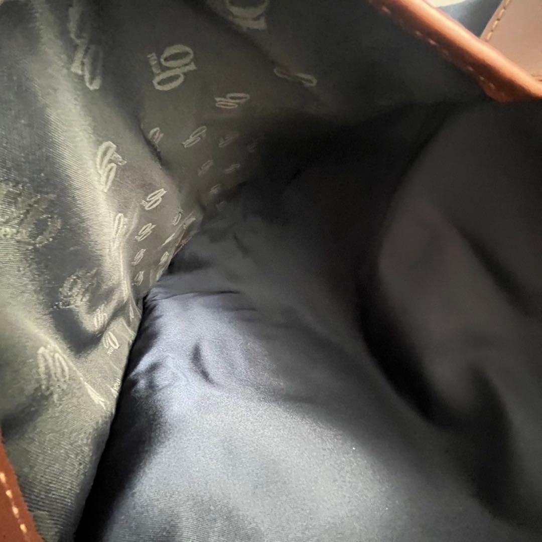 ✨未使用保管✨　Orobianco 　レザー　ナイロン　ビジネスバッグ　ネイビー