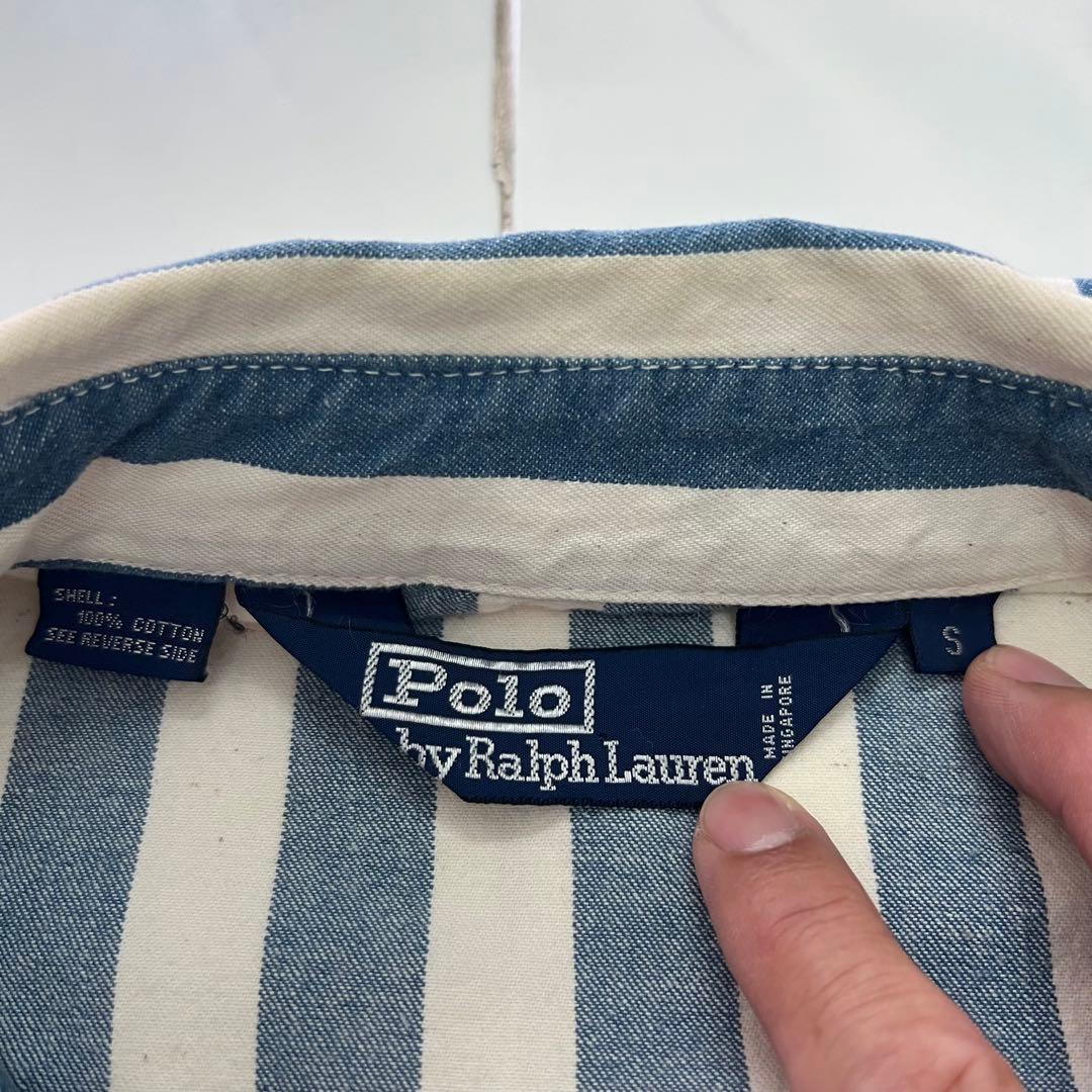 90s S スイングトップ チンスト ラルフ 縦ストライプ シンガポール製