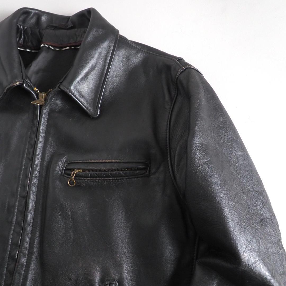 Schott AT101 size40 シングルライダース 本革 ブラック