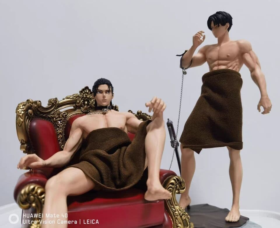 進撃の巨人 エレン&リヴァイ兵長 ガレージキット スタチュー フィギュア