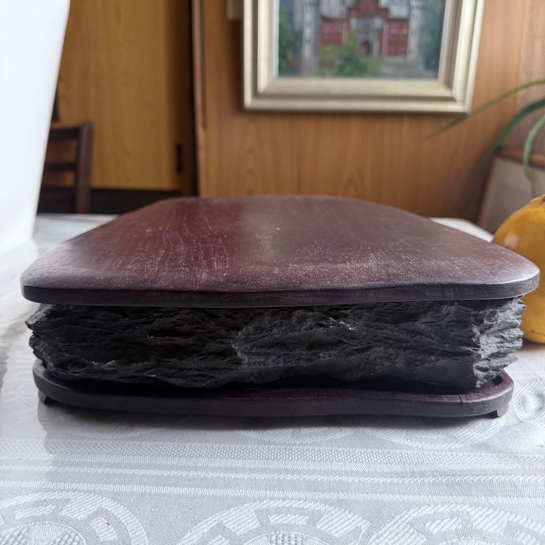 2228様感謝‼️書の極み‼️端渓硯大硯 鳥梅陽刻天然