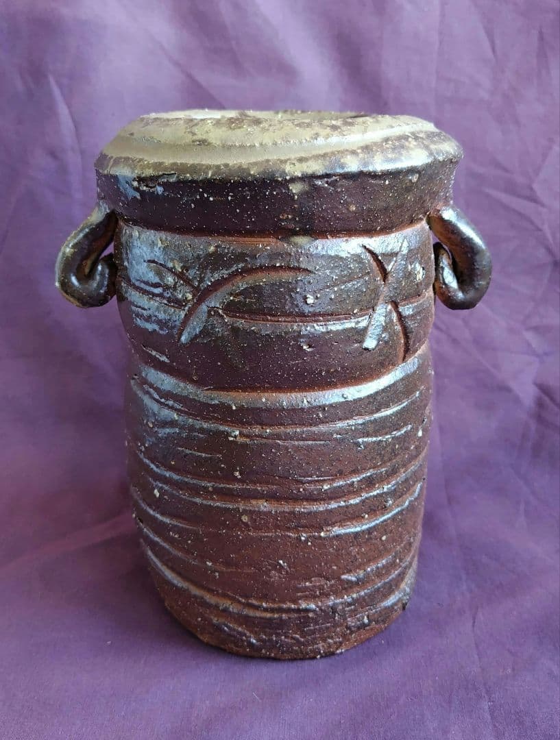 備前耳付花入 未使用 新品同様