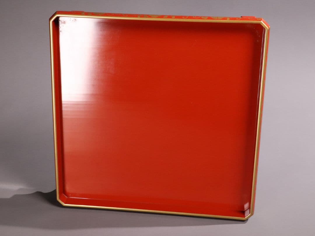 CL83 時代 花唐草金蒔絵 朱塗御膳セット 木製漆器 各種椀 引盃 高月