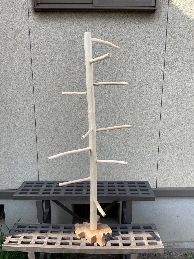 国産ヒノキ 鳥用止まり木 大型スタンド 約112センチ 小型インコ 中型