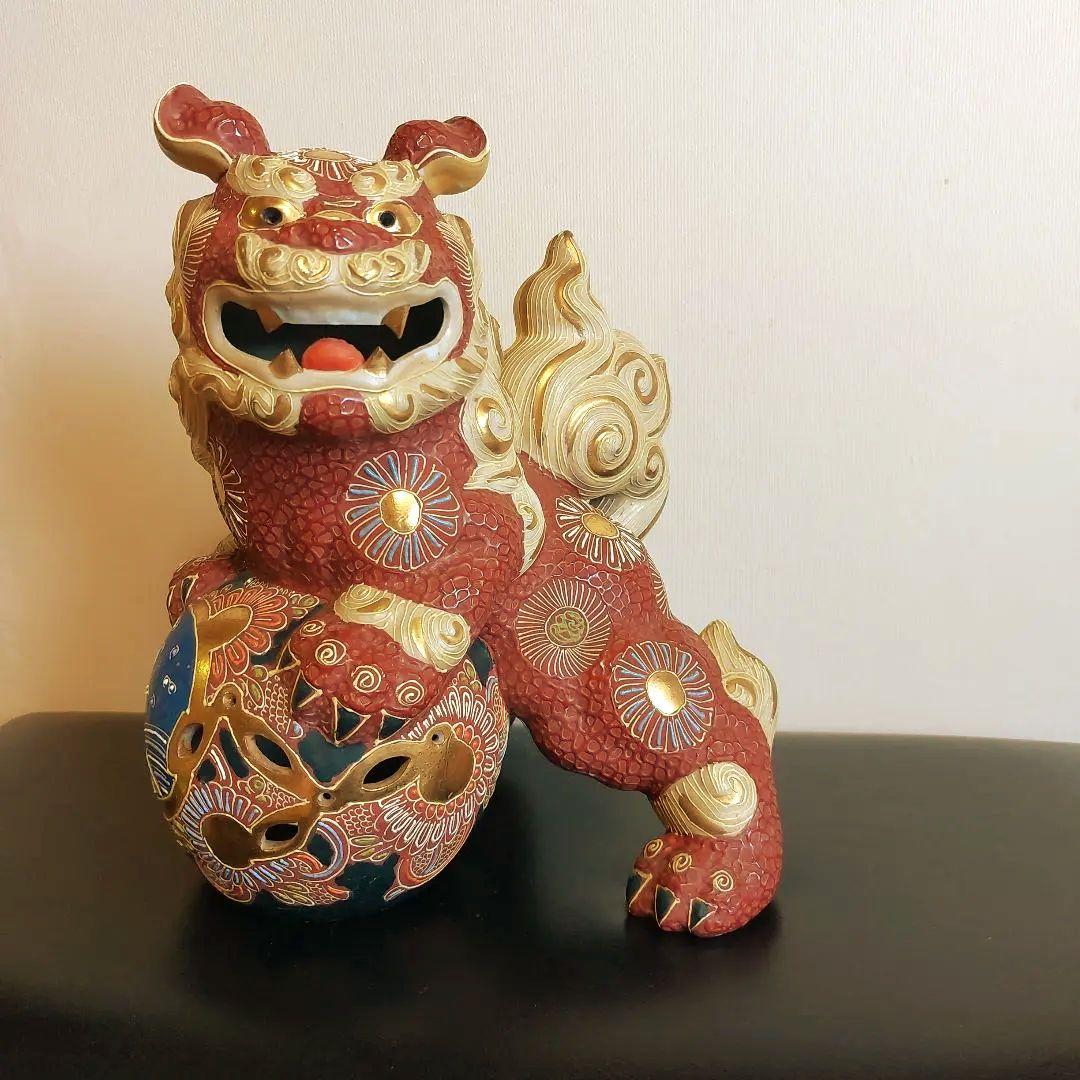 楽天市場】陶器 犬の置物の通販 DT590 可愛い 黄釉 犬 駒 置物 陶製