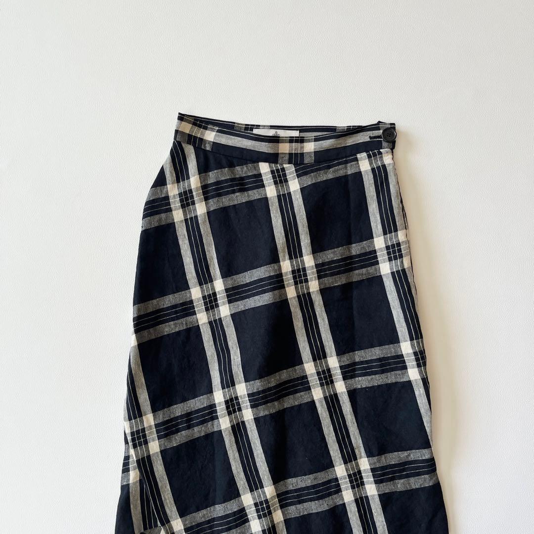 ▼美品✨ヴィヴィアンウエストウッド【38】リネン100 変形 スカート イタリア