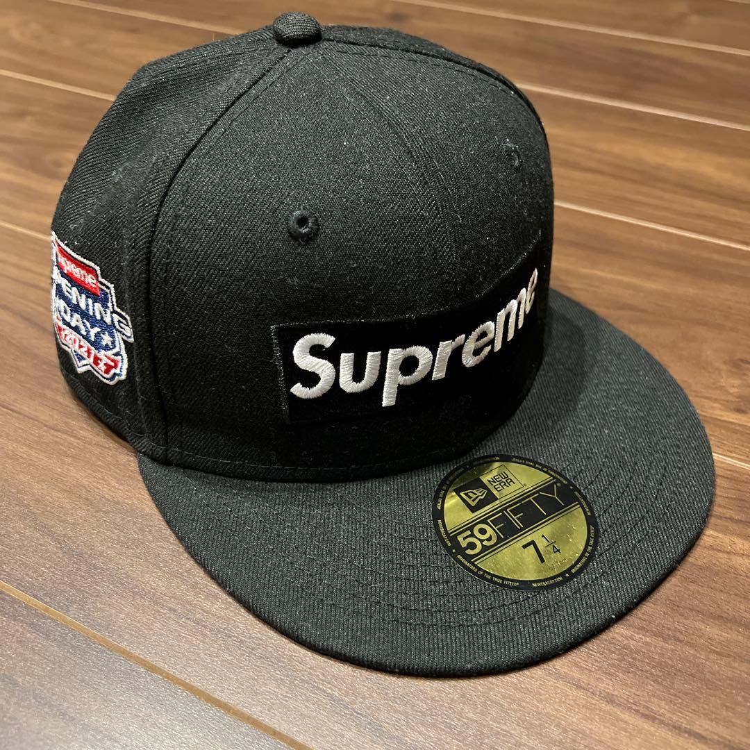 Supreme ネイビー キャップ59FIFTY 7 1/4