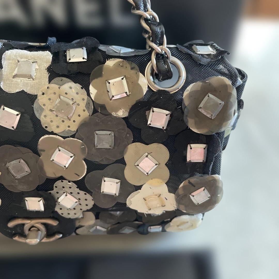 CHANEL フラワー装飾 パーティーバッグ限定品ポリ塩化製品