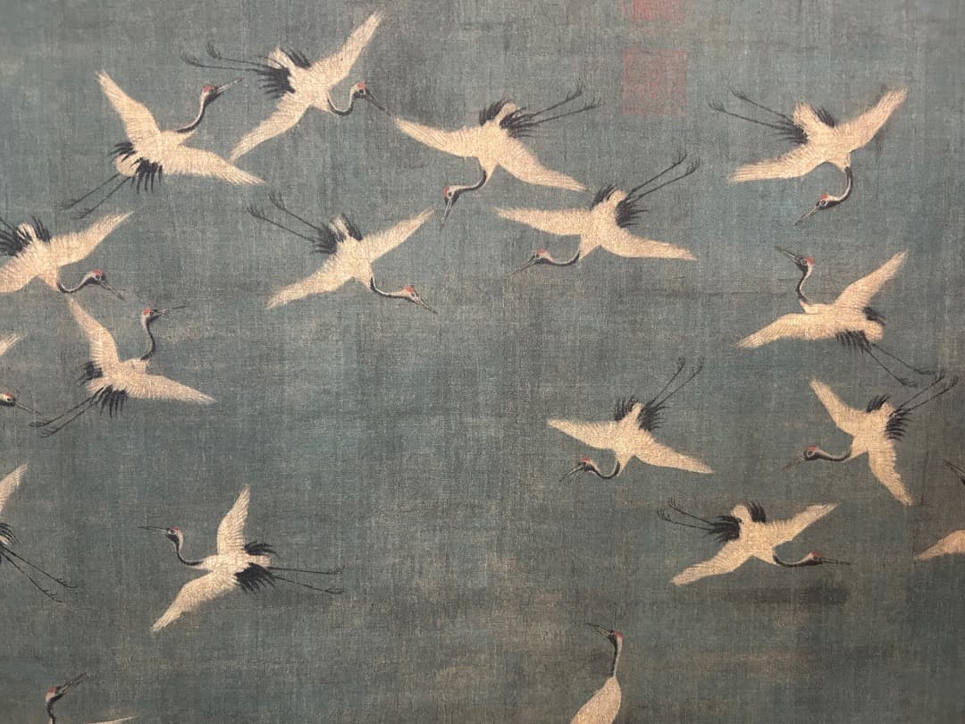 北宋第８代皇帝 徽宗の『瑞鶴圖』(複製画)