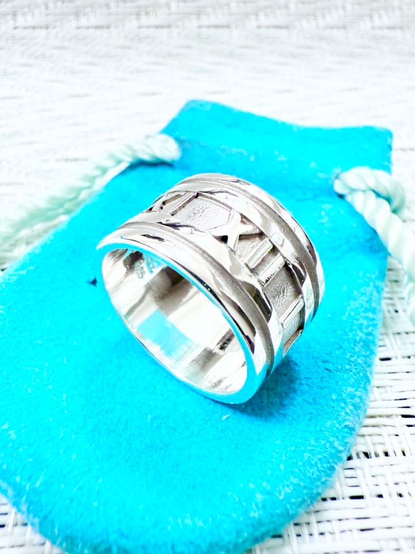 ティファニー　アトラス　ワイド　指輪　リング　16号　研磨仕上済美品 925