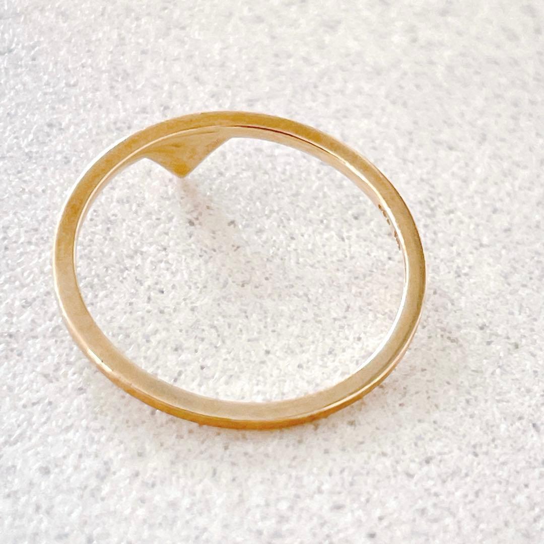 ゆ*ん様 美品 COCOSHNIK K10 トライアングル ダイヤモンドリング