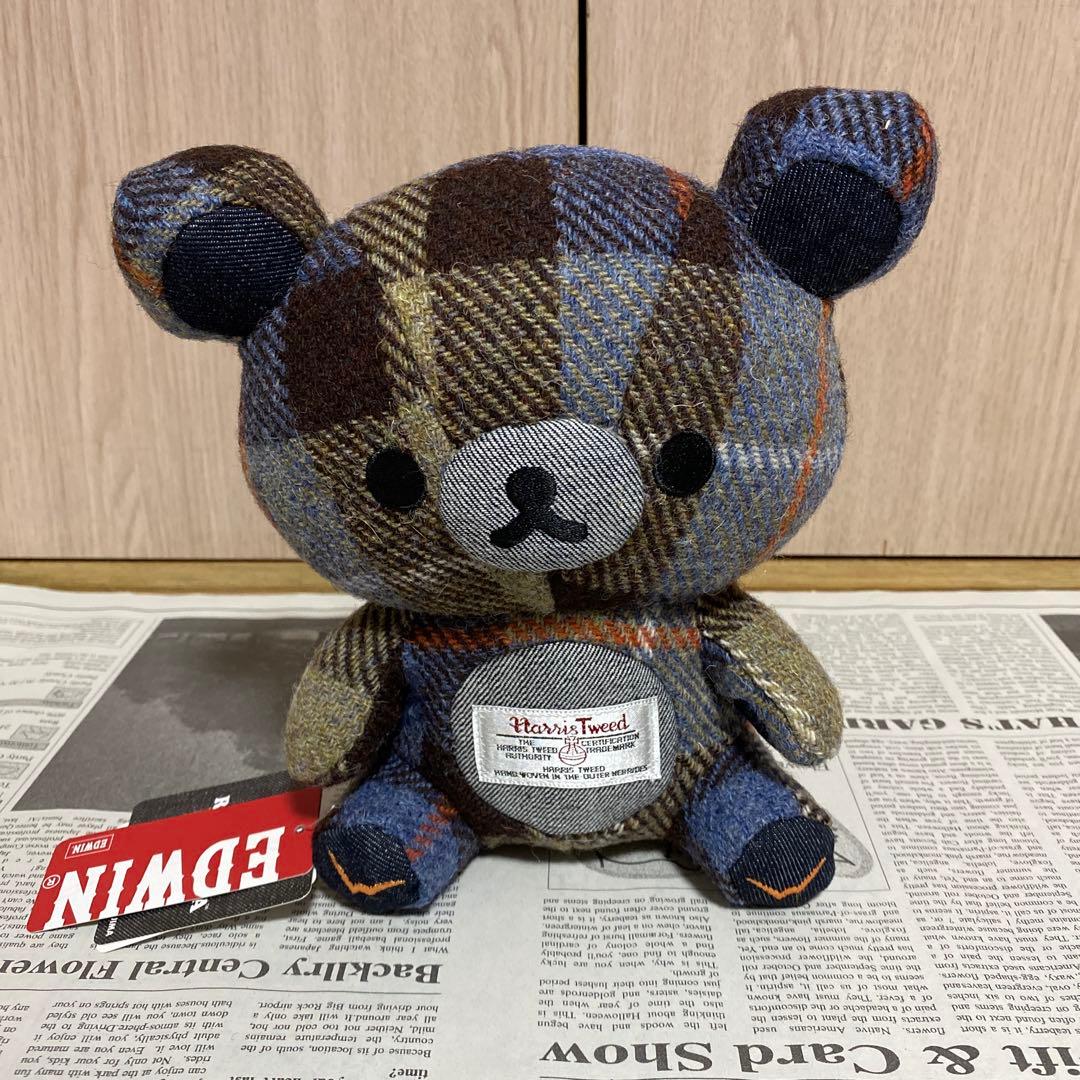 タグ付リラックマ×EDWIN エドウィン　ハリスツイードぬいぐるみ3体セット