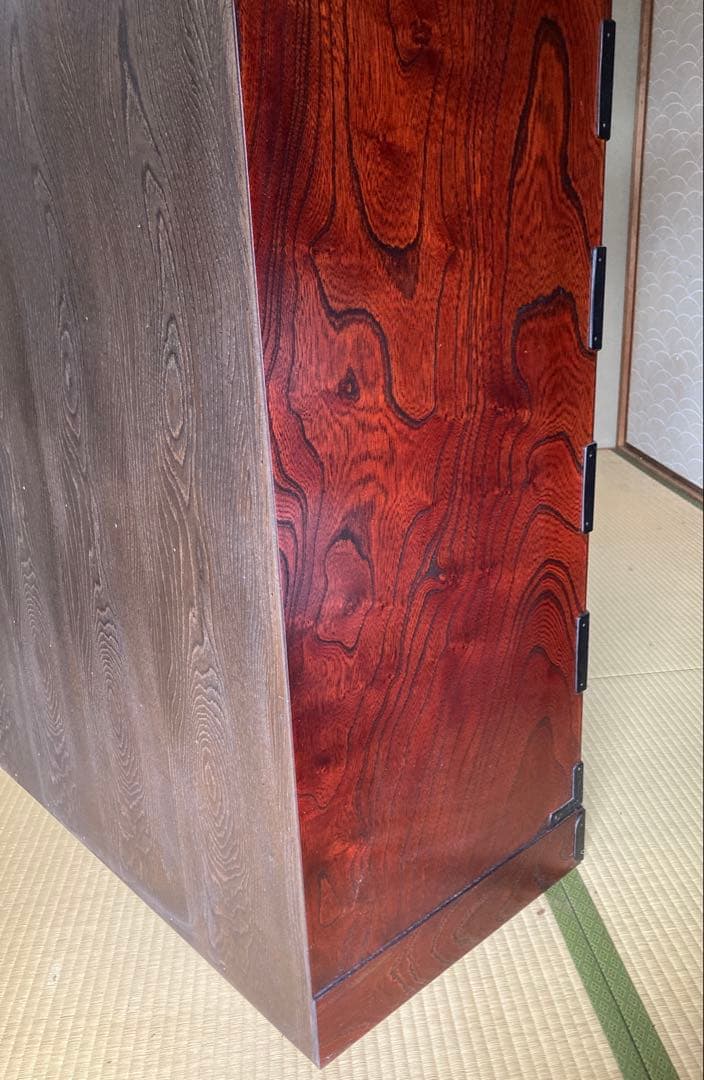 民芸調中古家具 岩谷堂タンス 三、五尺 上四ッ抽 整理箪笥