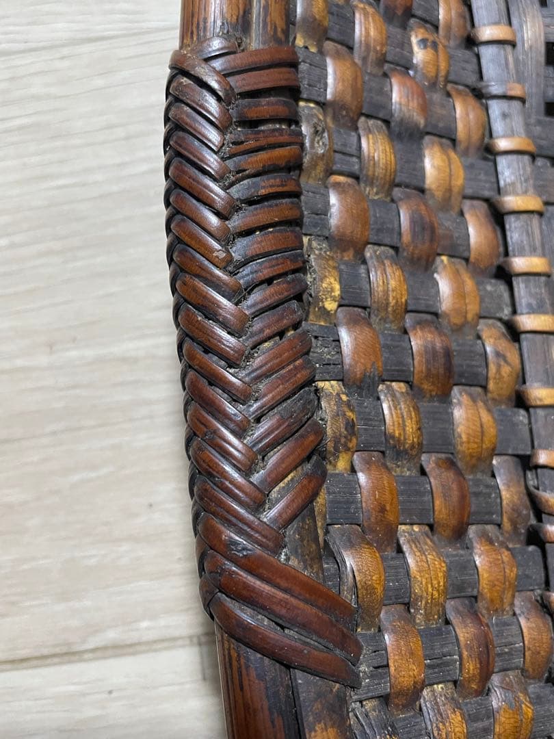 アンティーク 花籠／古道具 花器／竹籠 バスケット（山葡萄系素材