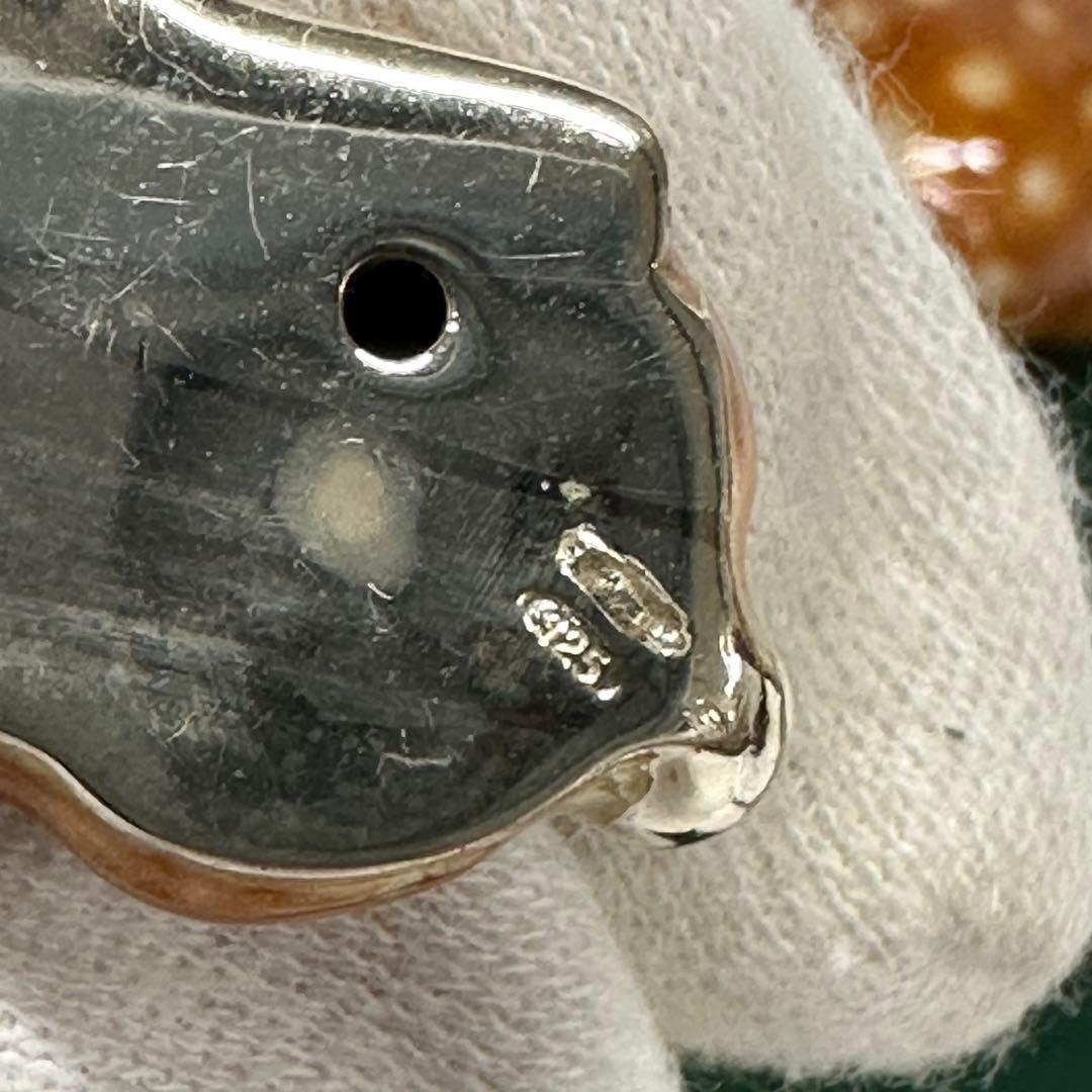 銀製】イタリア工房 鹿の親子 置物 シルバー 銀 925 シルバーの刻印