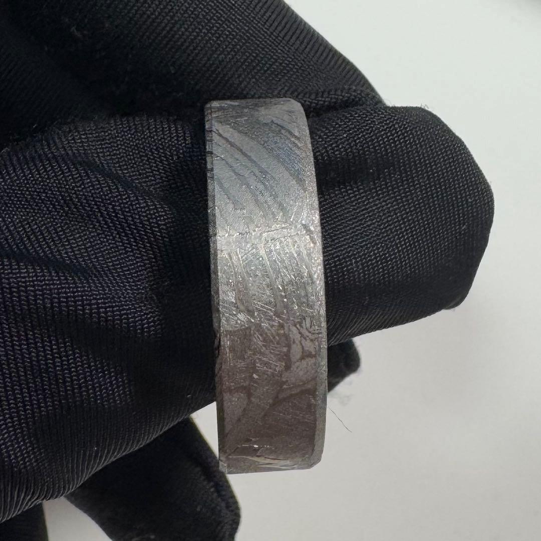 【宇宙の指輪】アルタイ隕石リング 原色　18.7mm ウィドマンシュテッテン模様