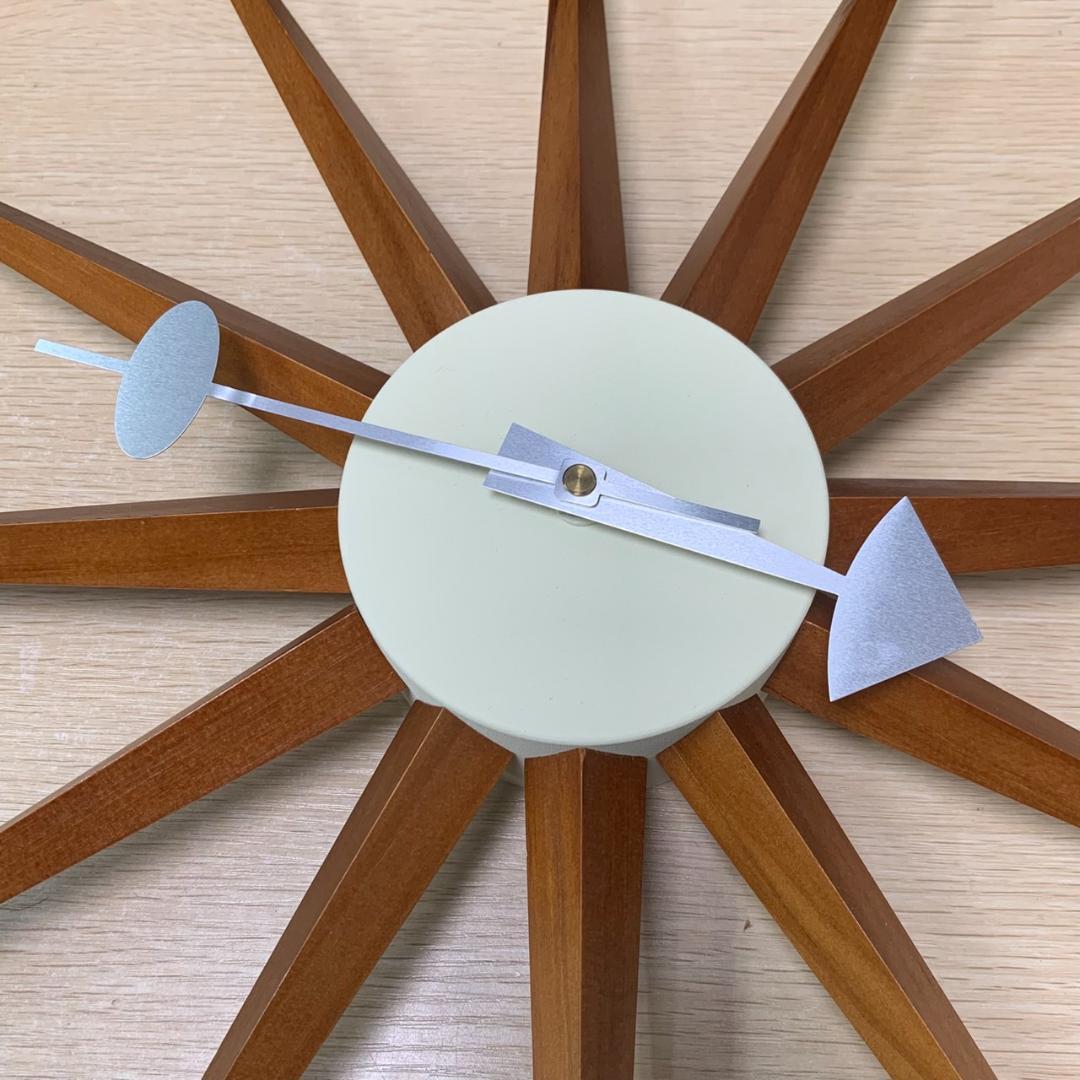 ★ジョージネルソン サンバーストクロック　ウォールナット　ブラウン