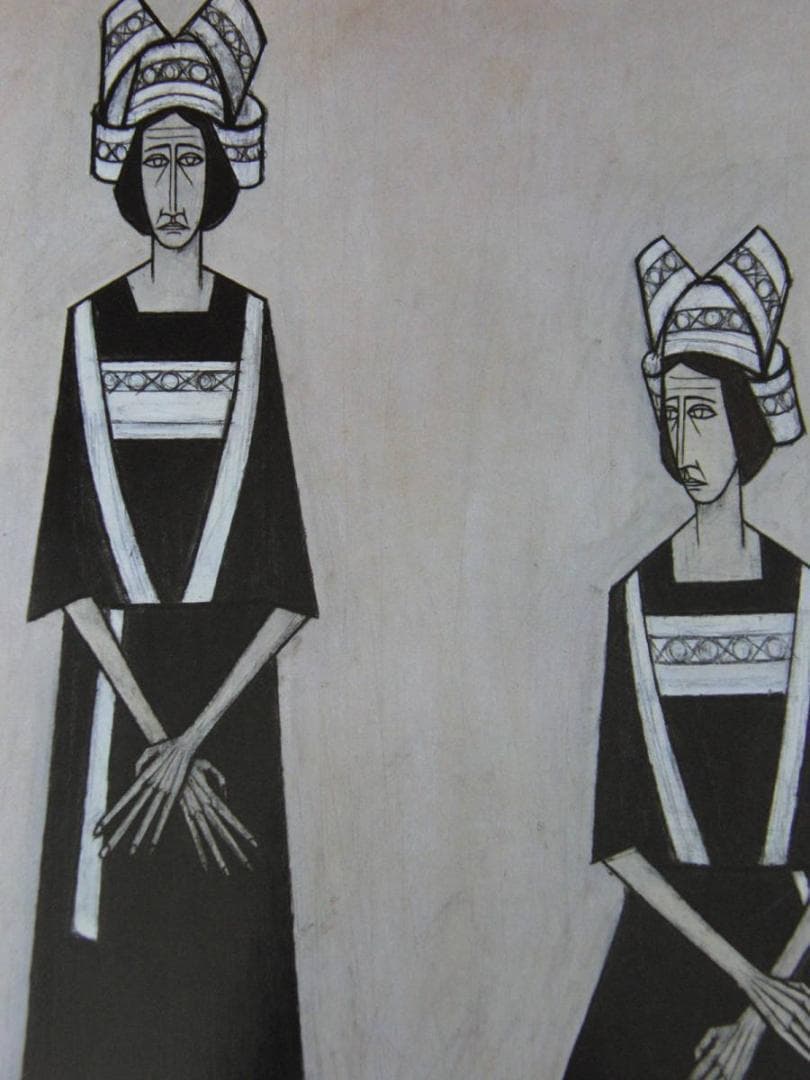 ベルナール・ビュッフェ【Deux bretonnes】希少な額装用画集より