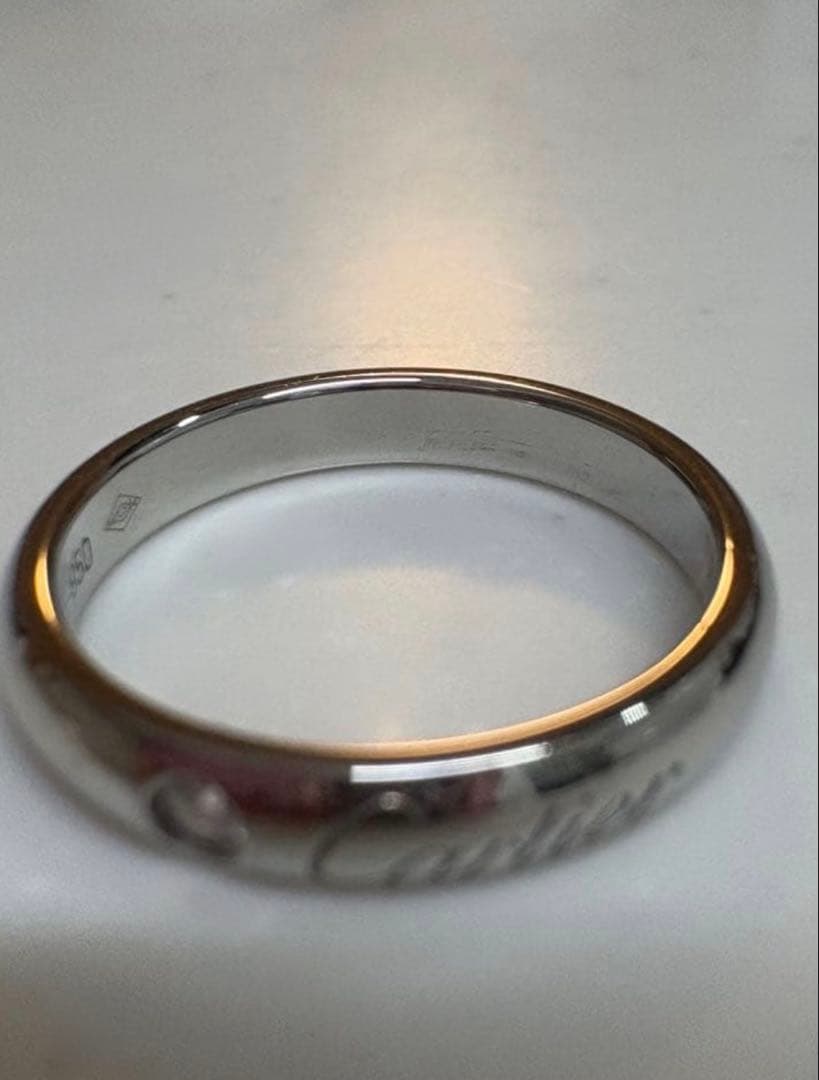 【極美品】CARTIER Cドゥカルティエ 1Pダイヤ プラチナリング 8号
