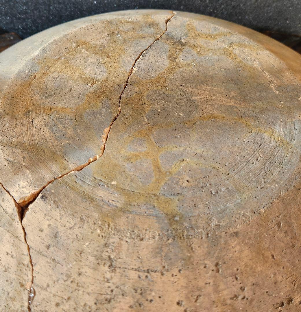 古墳時代〜平安時代 土師器 赤褐色土器 盤 皿 直径 約25.9cm 岩手県