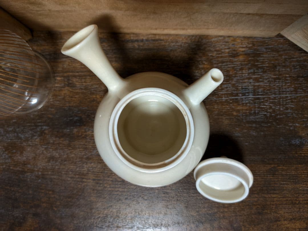 京都 清風 与平 帝室技芸員 急須 茶注 太白 白磁 横手 煎茶器 煎茶道具