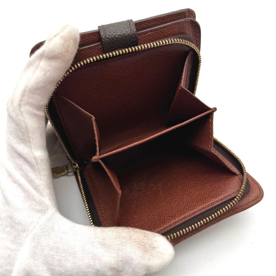 美品✨️ルイヴィトン　モノグラム　コンパクトジップ　二つ折り財布　財布　ミニ