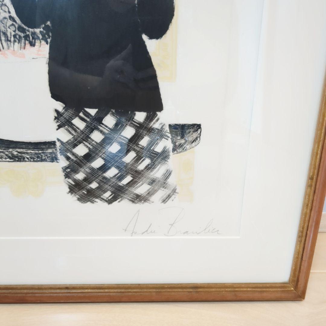 希少】アンドレ ブラジリエ リトグラフ 鏡を透して サイン入り 9/150