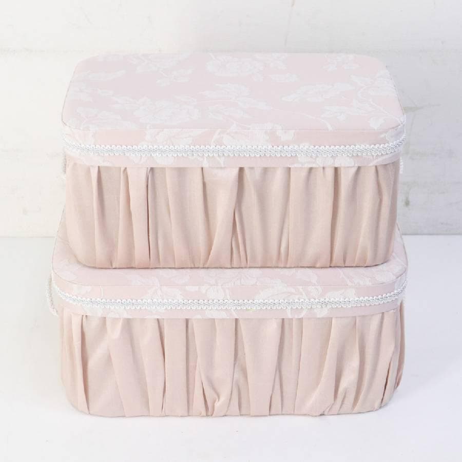 ジェニファーテイラー 収納ボックス 2個セット エアルームピンク