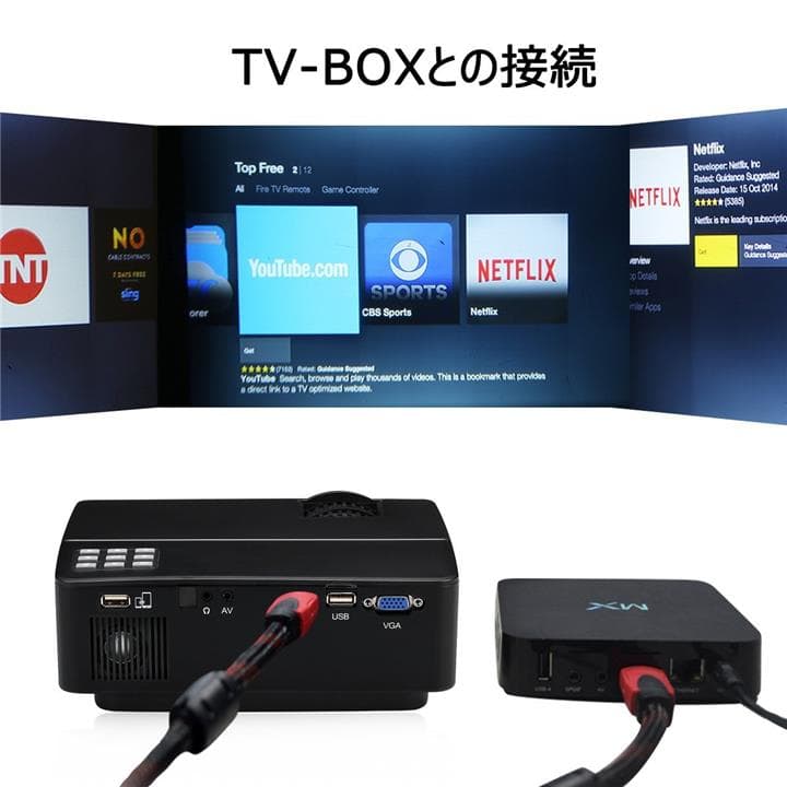 人気！LEDプロジェクター 小型 1080P HD リモコン付 人気！LED