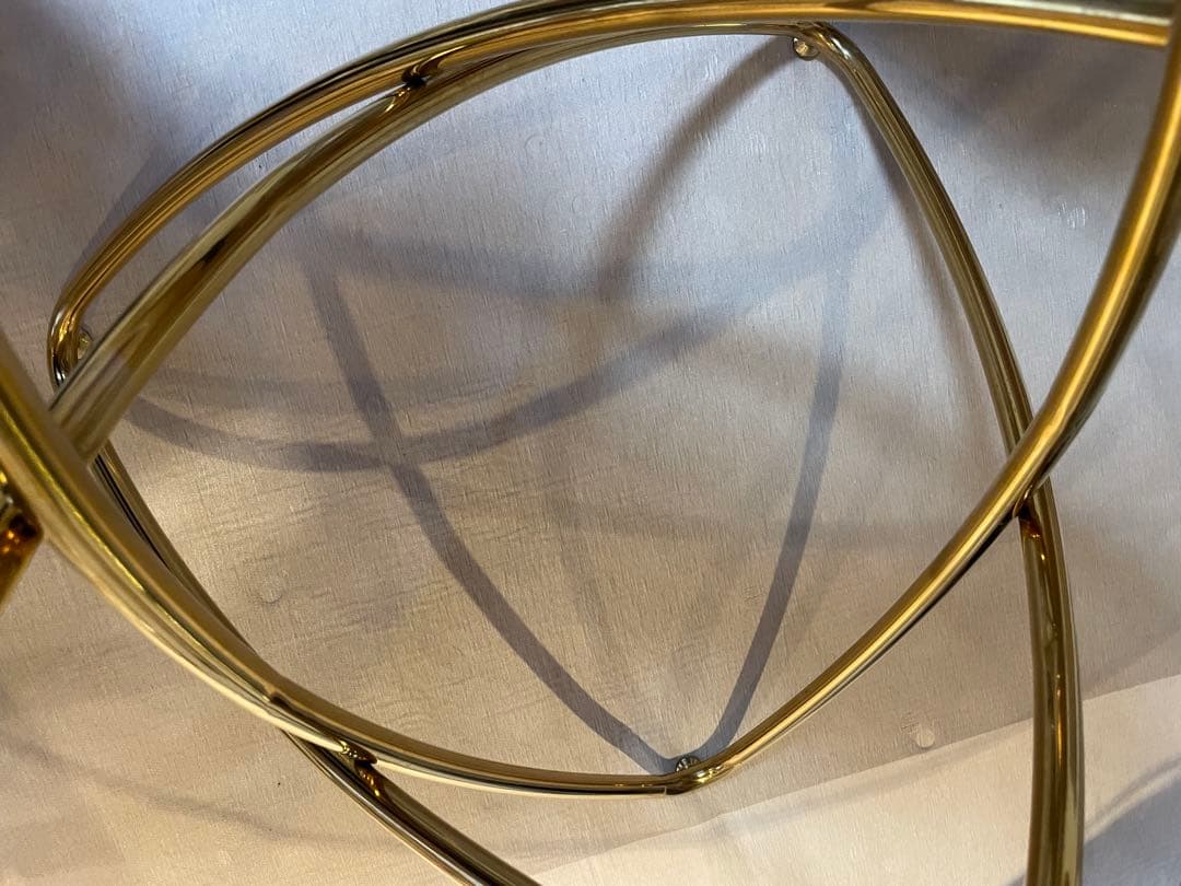 h*s様 【期間限定】KARE 円形ガラスダイニングテーブル モレキュラーゴール