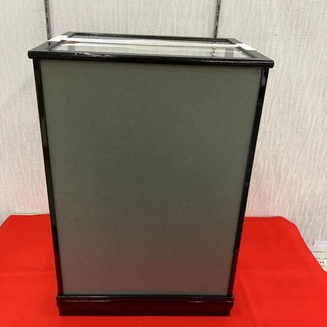 IK-1 美品！12号 面取り ひな人形ガラスケース 市松ケースのみ 巾39㎝