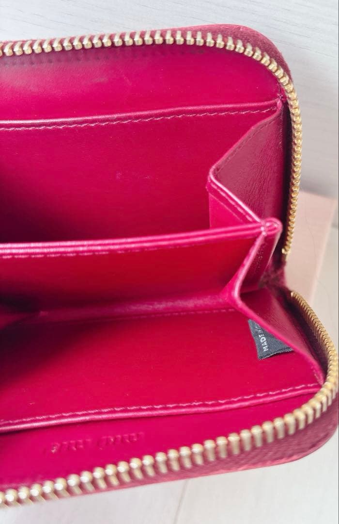 ☆ミュウミュウ☆MIU MIU☆ケース☆レザー☆ミニ財布☆ピンク☆