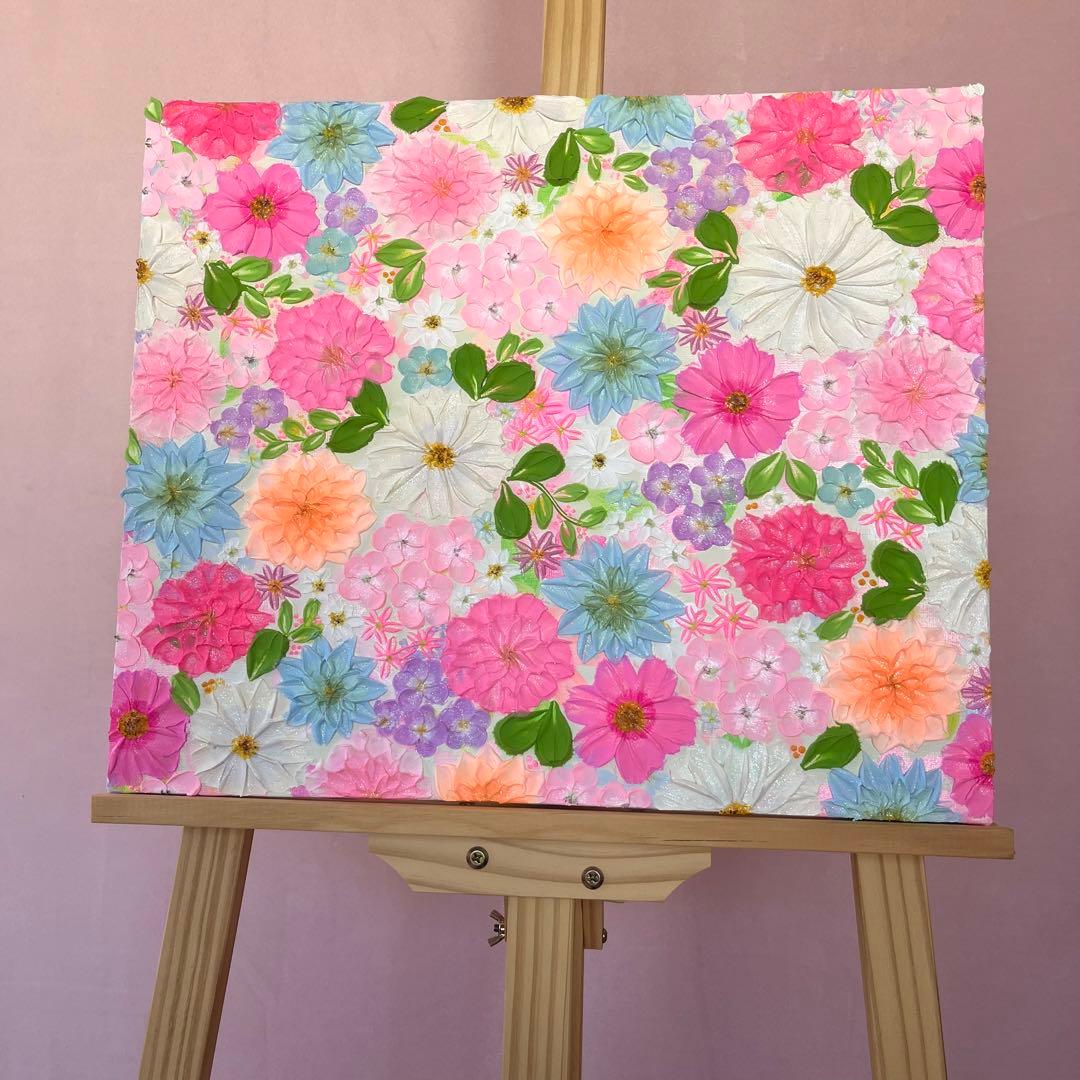 絵画 フラワーアート 花の絵 現代アート アートパネル 花柄