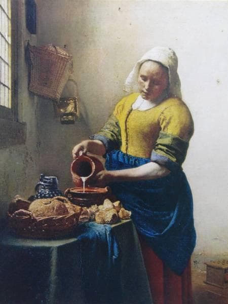 ヨハネス・フェルメール、【台所の女中さん】、希少豪華画集画、新品高級額・額装付