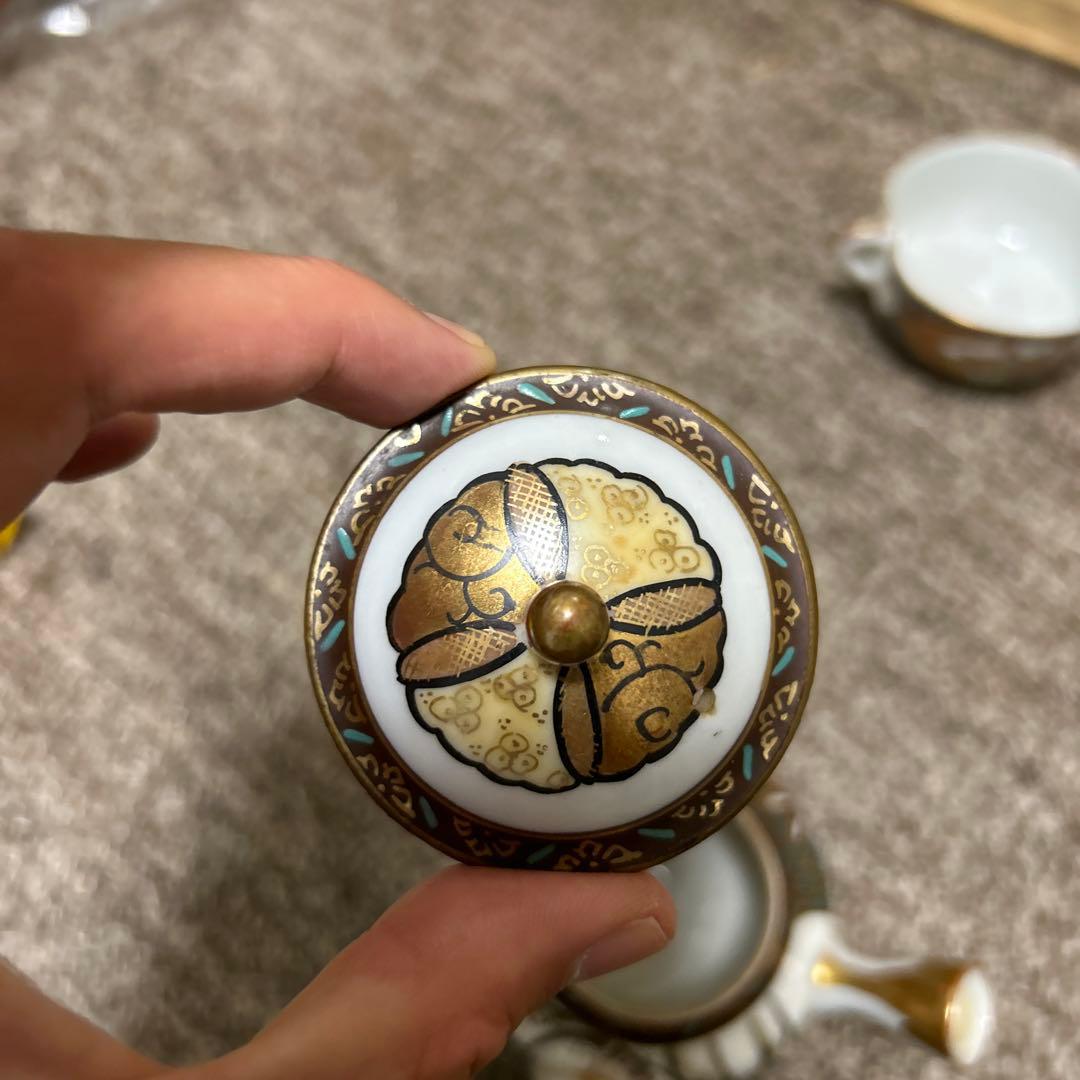 ⑥古九谷焼　茶器セット