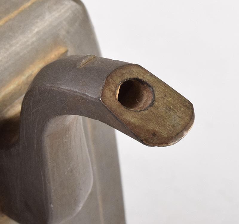 中国　古錫　漢詩花刻　執壷　水注　在銘　M　R4934