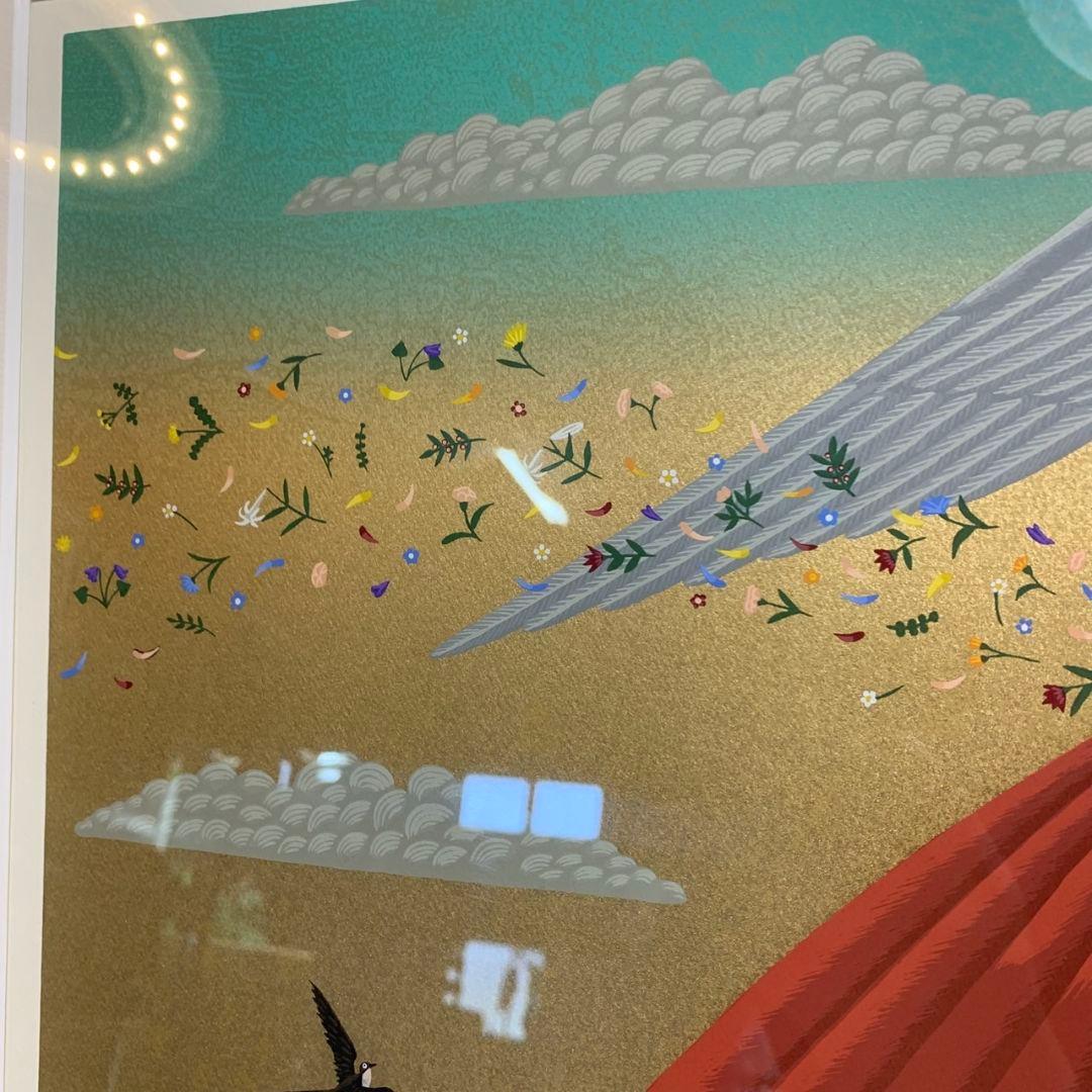 H914 北見 隆 春の知らせ PLF-1950 絵画 インテリア