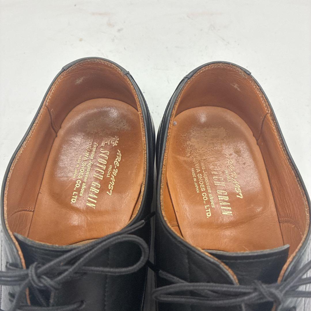 【良品】スコッチグレイン ストレートチップ 25.5 0286 ビジネス 黒