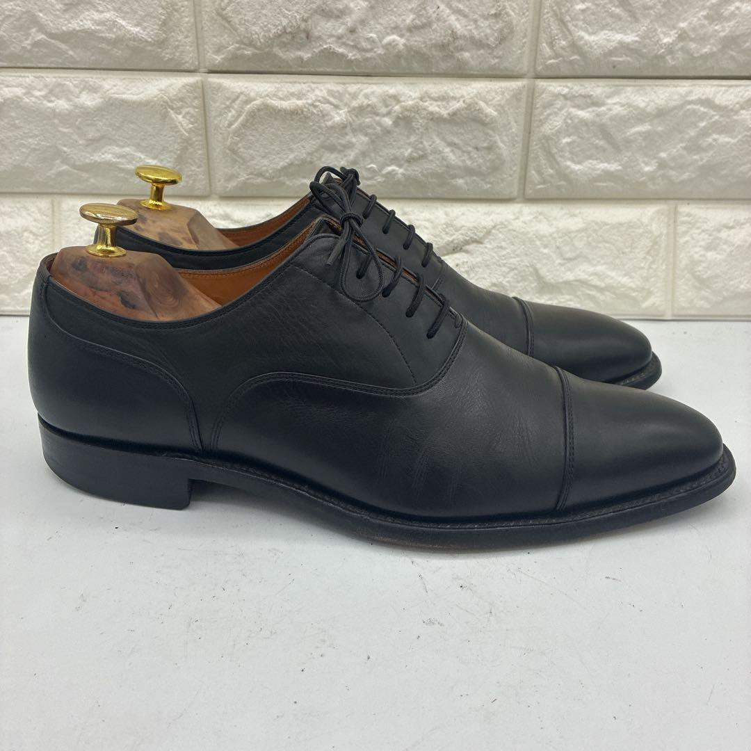 【良品】スコッチグレイン ストレートチップ 25.5 0286 ビジネス 黒