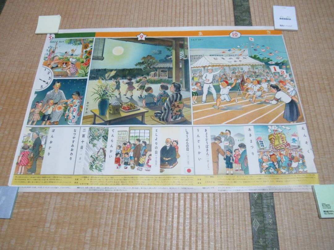 希少 昭和35年発行 小学校教材◆大阪集画堂 文部省社会・理科『せいかつこよみ』