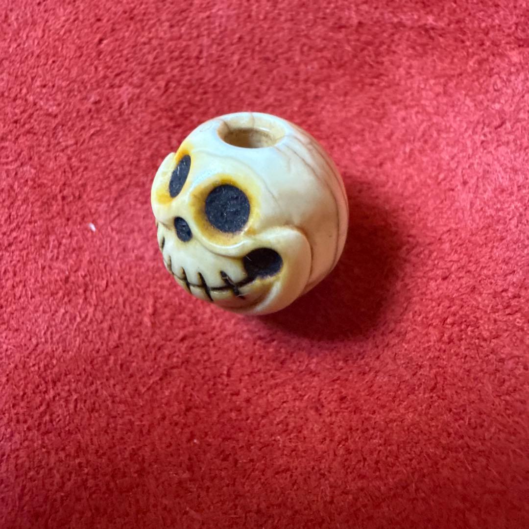 チベタンスカル チティ・パティ マンモス牙 ボーンビーズ チベット