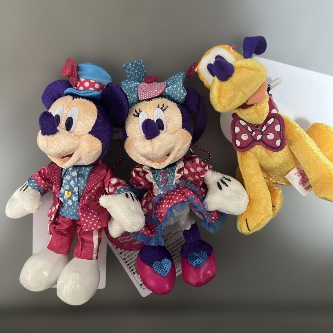 ミッキー ミニー ぬいぐるみバッジセット パルパル ミニーのファン