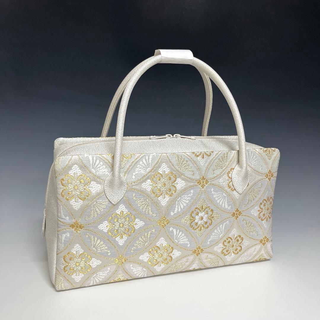 新品未使用品　京都 西陣織正絹帯地使用　利休バッグお茶席　25036