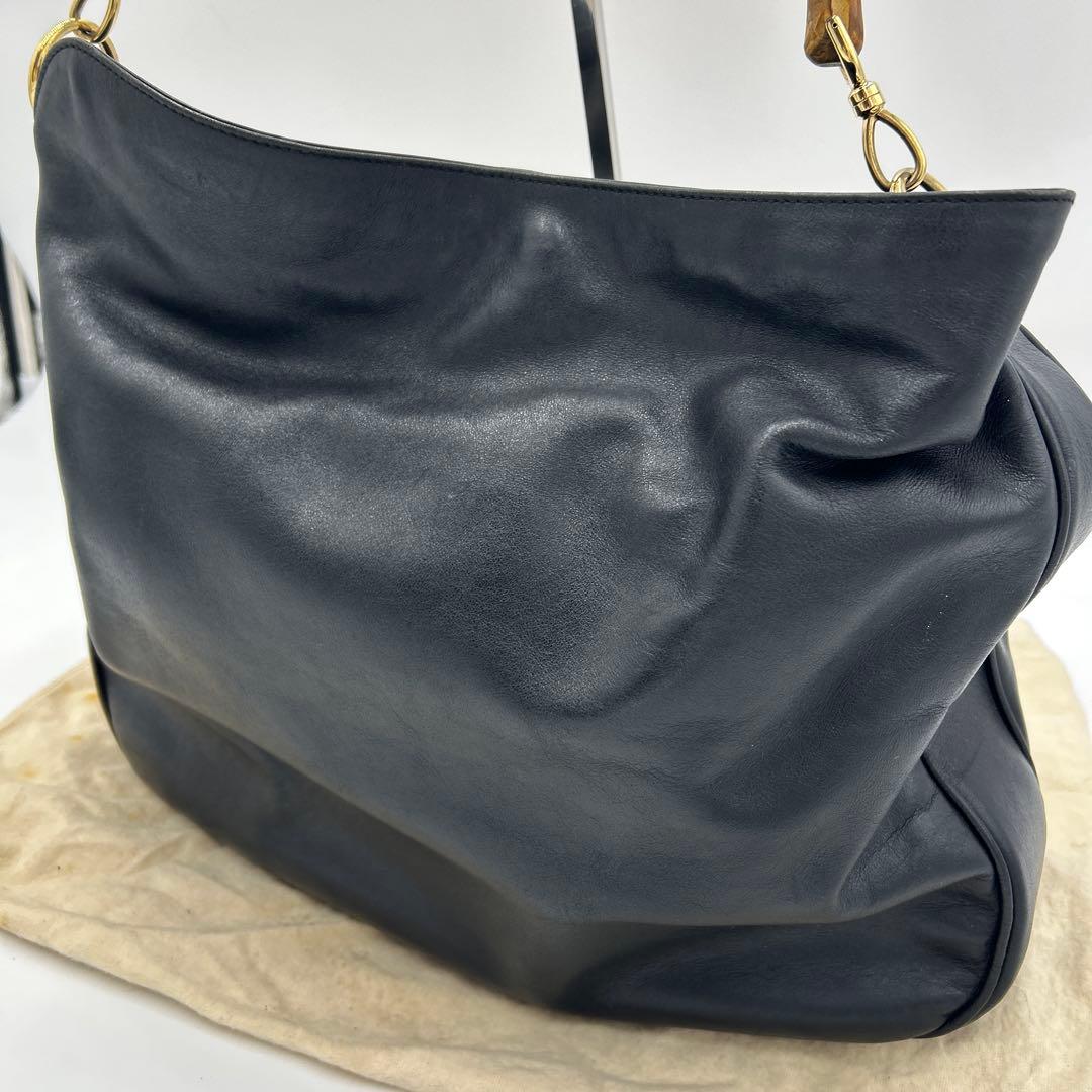 GUCCI グッチ バンブー 2way ショルダーバッグ　ハンドバッグ　レザー