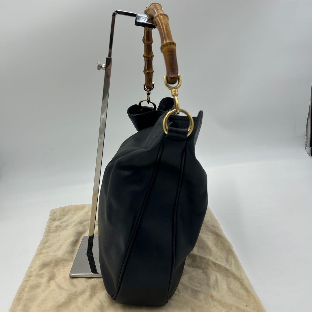 GUCCI グッチ バンブー 2way ショルダーバッグ　ハンドバッグ　レザー