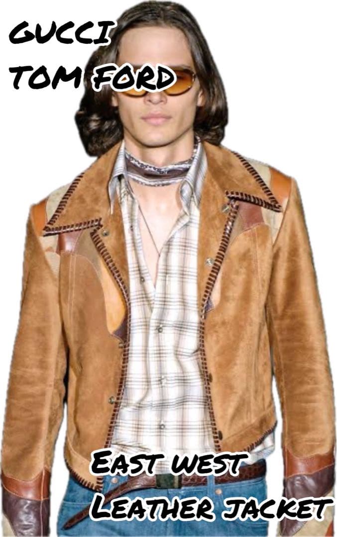 GUCCI(トムフォード期) パッチワーク レザージャケット 46 - メルカリ